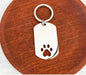 Paw cutout keychain with free personalization